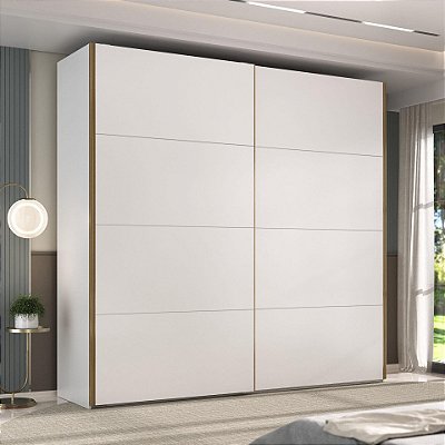 Guarda Roupa Trentino em MDF 242,3x230cm com 2 Portas de Correr e 6 Gavetas