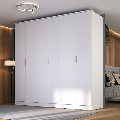 Guarda Roupa Ravi em MDF 240x232,2cm 6 Portas 4 Gavetas