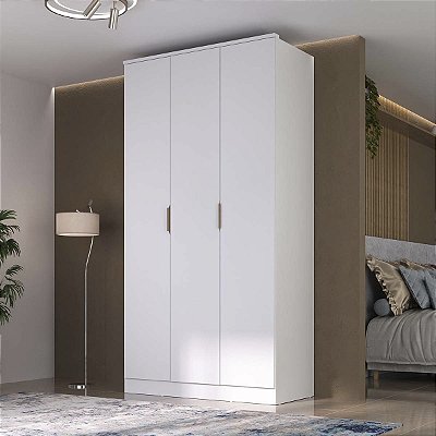 Guarda Roupa Ravi em MDF 3 Portas 2 Gavetas 120,5x232,2cm