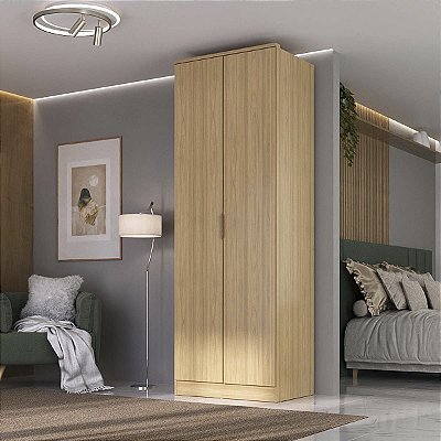 Guarda Roupa Ravi em MDF 81x232,2cm 2 Portas 2 Gavetas