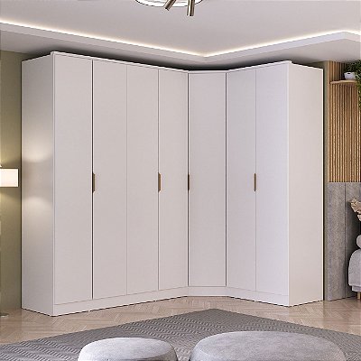 Guarda Roupa Modulado Ravi em MDF 243,5x232,2cm 7 Portas
