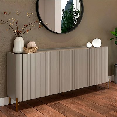 Aparador Buffet com Gaveta 180cm em MDF Pés em Metal com Porta Brise