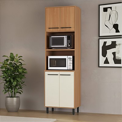 Torre Quente de Cozinha Havana 65x220cm com 4 Portas em MDP