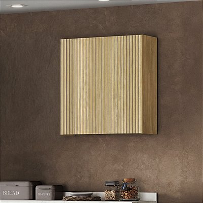 Armário Aéreo Cozinha Sardenha MDF 80x83cm 2 Portas 3 Nichos