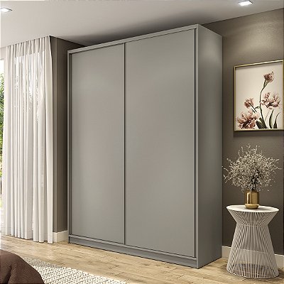 Guarda Roupa Bend em MDF 174x240cm com 2 Portas de Correr e 3 Gavetas