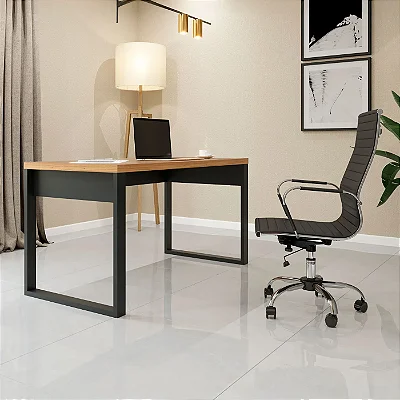Mesa Escrivaninha Estilo Industrial 135cm 100% MDF