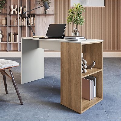 Mesa Escrivaninha Moderna Home Office 120cm com Nicho Aberto