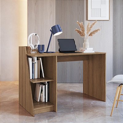 Mesa Escrivaninha Home Office 120x86cm com 2 Nichos