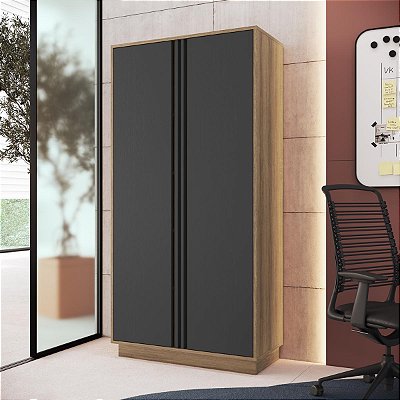 Armário Alto para Escritório Home Office 160cm com 2 Portas