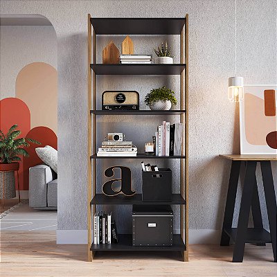 Estante Multifuncional Escritório Home Office 6 Prateleiras 73x180cm