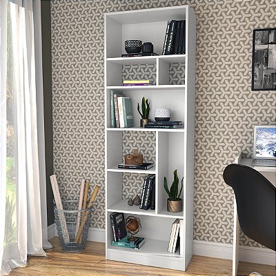 Estante Roma para Escritório Home Office 60x180cm