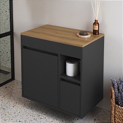 Gabinete Suspenso para Banheiro Bangladesh 60cm 1 Porta 1 Prateleira
