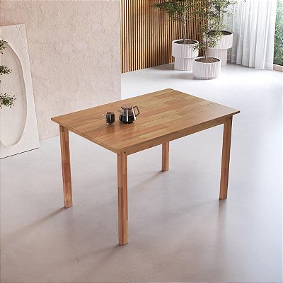 Mesa de Jantar em Madeira Maciça 120cm Genova