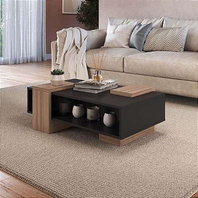 Mesa de Centro 93cm Moderna com Nicho