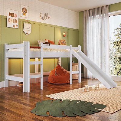 Cama Elevada 202x210cm com Escorregador