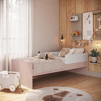 Cama Infantil 194x94,2cm com Protetores Laterais e Cantos Arredondados