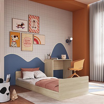 Cama Infanto Juvenil 239x82,9cm com Escrivaninha