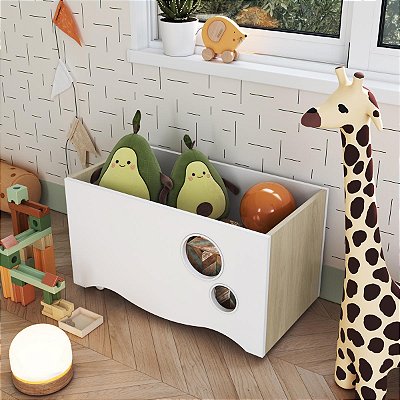 Caixa de Brinquedos Linha Encanto 68x36,5cm com Rodízios
