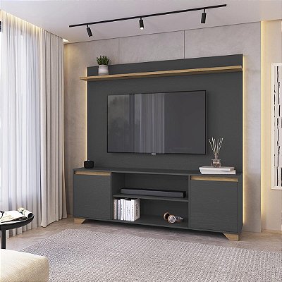 Rack com Painel para TV Até 50" 160cm Benevello 2 Portas