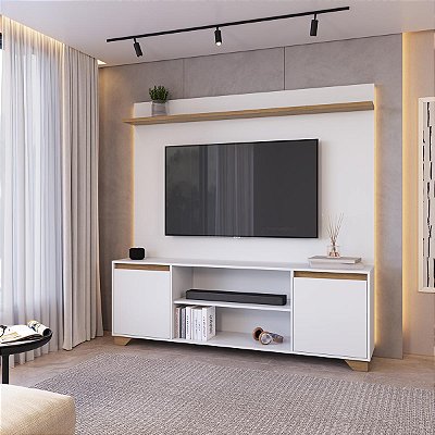Rack com Painel para TV Até 55" 180cm Benevello 2 Portas