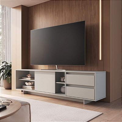 Rack para TV até 65 Polegadas 180cm com Nichos 2 gavetas Linea