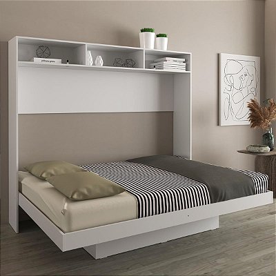Cama Articulada Casal com Nichos e Prateleiras 195,8x171cm