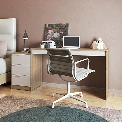 Mesa Escrivaninha Escritório/Home Office 176,5x78,5cm com 3 Gavetas
