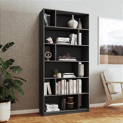 Estante Livreiro Escritório/Home Office 90x187,5cm com 12 Nichos