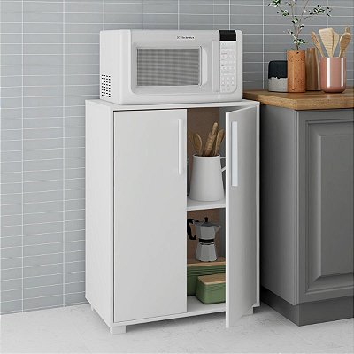 Balcão Multiuso para Cozinha 53,5x74cm com 1 Prateleira e 2 Portas