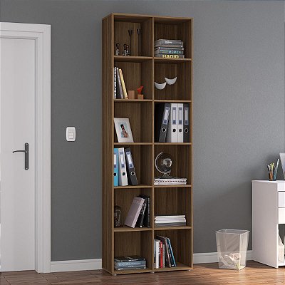 Estante Caracol Escritório/Home Office 74x221,4cm 12 Nichos e 6 Pés