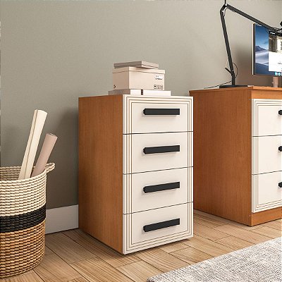 Gaveteiro Valência para Escritório/Home Office 40x71cm 4 Gavetas