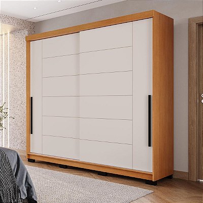 Roupeiro Solteiro Lisboa 177x213cm com 2 Gavetas e 2 Portas de Correr