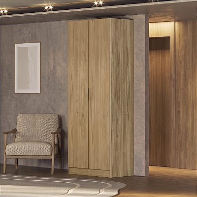 Sapateira Ravi New 100% MDF 81x230cm 2 Portas com Led