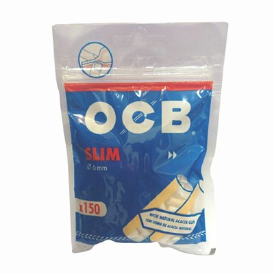 Filtro OCB Slim Gummed (VIRGIN PAPER) c/150 (6x15mm)