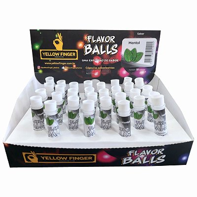 Flavor Balls Yellow Finger - Menta - 32 Cápsulas de Sabor