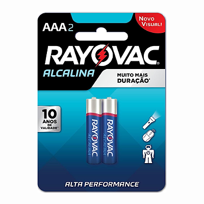 Pilha Rayovac Alcalina Palito - AAA c/2