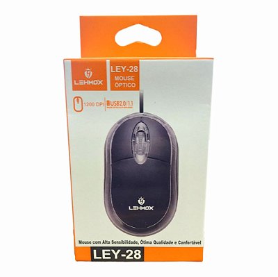 Mouse Óptico c/ Fio Lehmox (LEY-28)