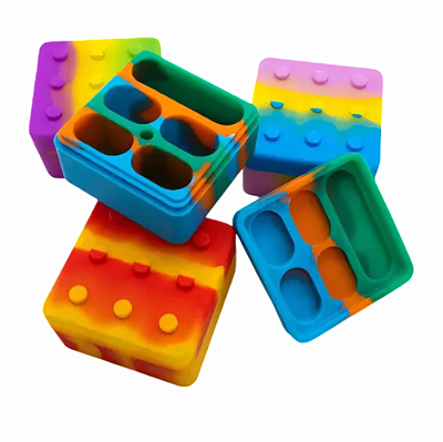Container de Silicone (Slick) Lego Cubo c/ Divisórias - 26ml