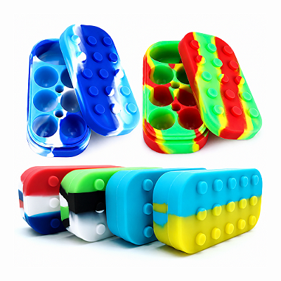 Container de Silicone (Slick) Lego Cubo c/ 7 Divisórias - 34ml