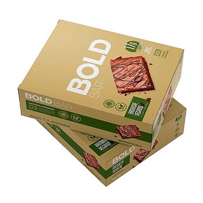 Barrinha Bold Bar Brownie Vegano Display - Bold Nutrition #