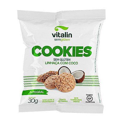 Cookies Linhaça Com Coco 30g Vitalin #