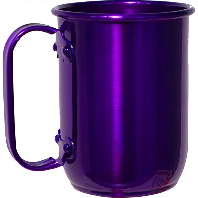 Caneca em alumínio 300ml COM tirante. Caixa com 12 unidades