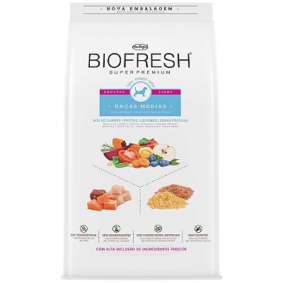 Ração Biofresh Light Para Cães Adultos de Raças Médias