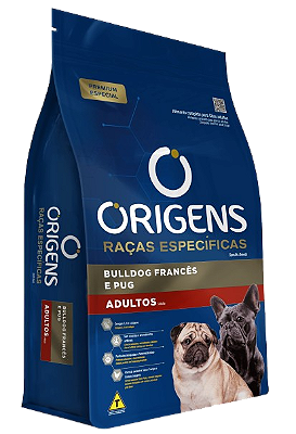 Origens Premium Especial Raças Específicas Cães Adultos Bulldog Francês e Pug 10,1Kg