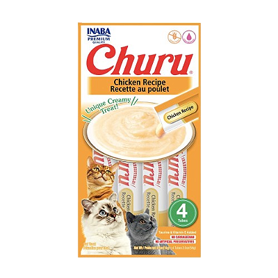 Petisco Churu Frango para Gatos - Pacote 4 Tubos de 14g
