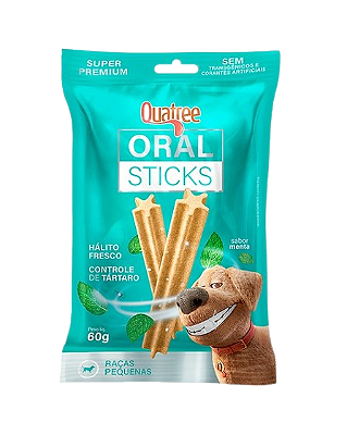 Sticks Quatree para Cães Raças Pequenas Menta 60g
