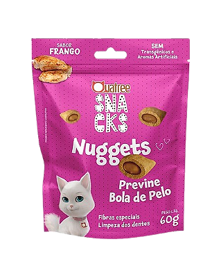 Snacks Nuggets Quatree para Gatos Bola de Pelo Frango 60g