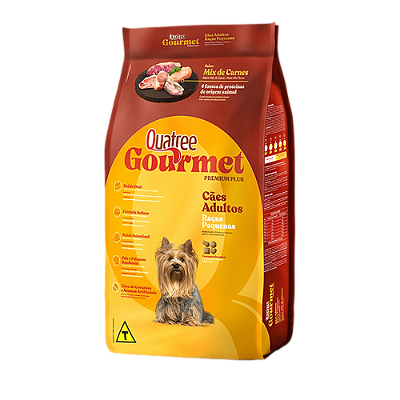 Ração Quatree Gourmet Cães Adultos Pequenos 10,1Kg