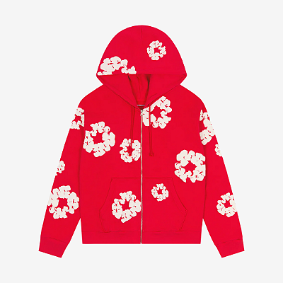 Moletom Denim Tears Cotton Wreath Zip Vermelho