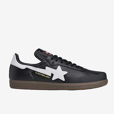 Tênis BAPE x adidas Samba Black White Gum